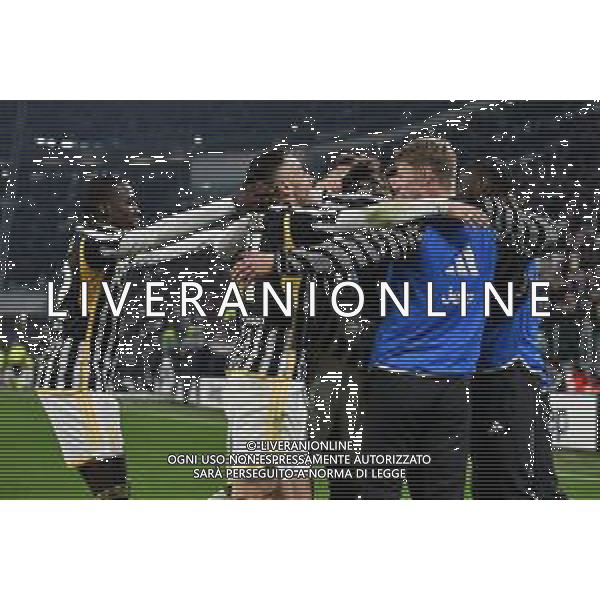 Torino 30.12.2023 Allianz Stadium @Manuela Viganti/Ag. Aldo Liverani sas Juventus vs Roma Campionato Calcio Serie A TIM 2023/2024 18a giornata Nella foto: esultanza juventus dopo il gol di adrien rabiot ©Viganti/AGENZIA ALDO LIVERANI SAS