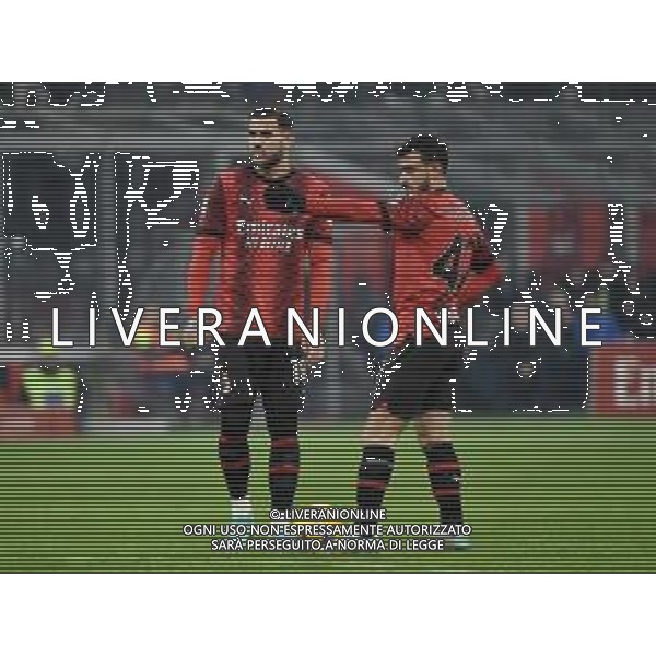 Milan vs Sassuolo nella foto Theo Hernandez (Milan) SX e Alessandro Florenzi (Milan) DX Milano 30-12-2023 Stadio Giuseppe Meazza - San Siro Campionato Serie A TIM - 18a giornata foto Roberto Garavaglia/ag. Aldo Liverani sas
