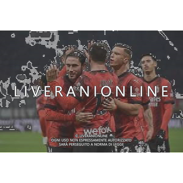 Milan vs Cagliari nella foto esultanza Milan dopo il gol dell\'1 a 0 Milano 02-01-2024 Stadio Giuseppe Meazza - San Siro Coppa Italia Frecciarossa - ottavi di finale foto Roberto Garavaglia/ag. Aldo Liverani sas/AGENZIA ALDO LIVERANI SAS