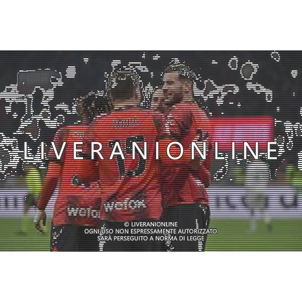 Milan vs Cagliari nella foto esultanza Milan dopo il gol del 2 a 0 Milano 02-01-2024 Stadio Giuseppe Meazza - San Siro Coppa Italia Frecciarossa - ottavi di finale foto Roberto Garavaglia/ag. Aldo Liverani sas/AGENZIA ALDO LIVERANI SAS
