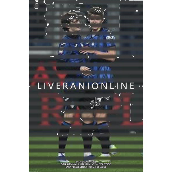 TVRG Atalanta vs Sassuolo nella foto Aleksej Miranchuk (Atalanta) e Charles de Ketelaere (Atalanta) esultano dopo il gol del 3 a 0 Bergamo 03-01-2024 Gewiss Stadium Coppa Italia Frecciarossa - ottavi di finale foto Roberto Garavaglia/ag. Aldo Liverani sas/AGENZIA ALDO LIVERANI SAS