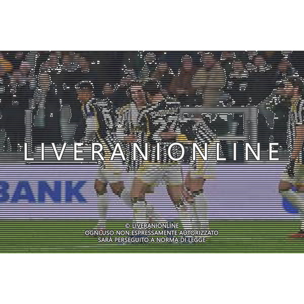 TVMV-Torino 04.01.2024 Allianz Stadium ©Manuela Viganti/Agenzia Aldo Liverani Juventus vs Salernitana Ottavi di Finale Coppa Italia Frecciarossa 2023/2024 Nella foto: esultanza juventus dopo il gol di andrea cambiaso ©Viganti/AGENZIA ALDO LIVERANI SAS