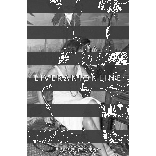 Neg- RETROSPETTIVA MARTINE BROCHARD ATTRICE FRANCESE NELLA FOTO A TERRAZZA MARTINI A MILANO NELL\'ANNO 1978 AG ALDO LIVERANI