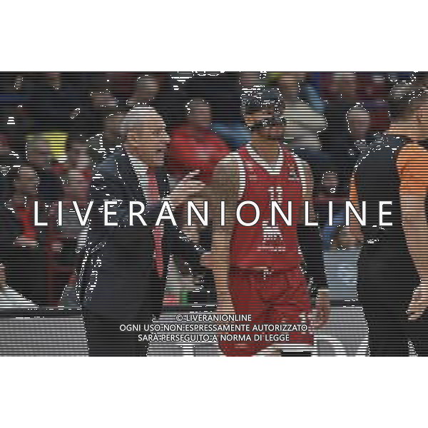 TVRG EA7 Emporio Armani Milano vs Bayern Monaco nella foto Ettore Messina allenatore Olimpia Milano e Shabazz Napier (Olimpia Milano) Assago (MI) 05-01-2024 Mediolanum Forum Turkish Airlines EuroLeague 19a giornata regular season foto Roberto Garavaglia/Agenzia Aldo Liverani sas
