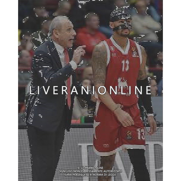 TVRG EA7 Emporio Armani Milano vs Bayern Monaco nella foto Ettore Messina allenatore Olimpia Milano SX e Shabazz Napier (Olimpia Milano) DX Assago (MI) 05-01-2024 Mediolanum Forum Turkish Airlines EuroLeague 19a giornata regular season foto Roberto Garavaglia/Agenzia Aldo Liverani sas