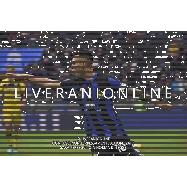 Inter vs Hellas Verona nella foto Lautaro Martinez (Inter) esulta dopo il gol dell\'1 a 0 Milano 06-01-2024 Stadio Giuseppe Meazza - San Siro Campionato Serie A TIM - 19a giornata foto Roberto Garavaglia/Agenzia Aldo Liverani sas/AGENZIA ALDO LIVERANI SAS