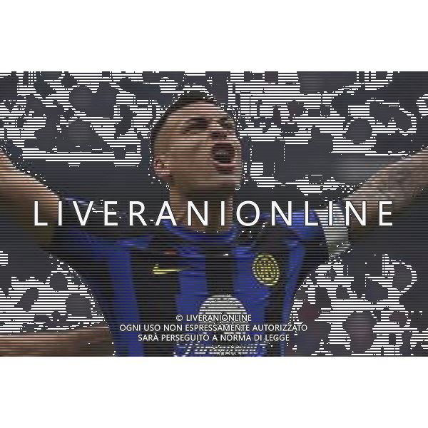 Inter vs Hellas Verona nella foto Lautaro Martinez (Inter) esulta dopo il gol dell\'1 a 0 Milano 06-01-2024 Stadio Giuseppe Meazza - San Siro Campionato Serie A TIM - 19a giornata foto Roberto Garavaglia/Agenzia Aldo Liverani sas/AGENZIA ALDO LIVERANI SAS