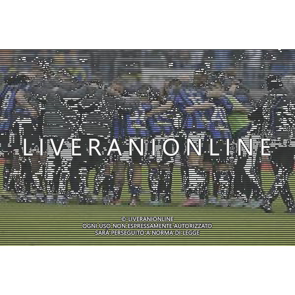 ESULTANZA DI SIMONE INZAGHI CON I GIOCATORI A FINE PARTITA -Inter vs Hellas Verona Campionato Calcio Serie A TIM 06-01-2024 ©PAOLO GIAMPIETRI/AGENZIA ALDO LIVERANI SAS