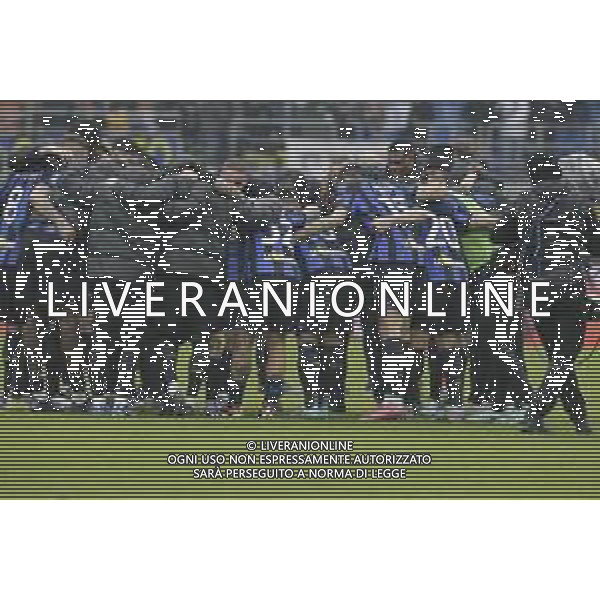 ESULTANZA DI SIMONE INZAGHI CON I GIOCATORI A FINE PARTITA -Inter vs Hellas Verona Campionato Calcio Serie A TIM 06-01-2024 ©PAOLO GIAMPIETRI/AGENZIA ALDO LIVERANI SAS