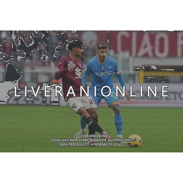 TVMV-Torino 07.01.2024 Stadio Grande Torino ©Manuela Viganti/Agenzia Aldo Liverani Torino vs Napoli Campionato Calcio Serie A TIM 2023/2024 19a giornata Nella foto: valentino lazaro e giovanni di lorenzo ©Viganti/AGENZIA ALDO LIVERANI SAS