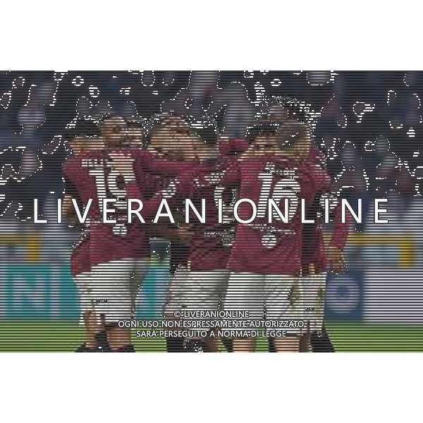 TVMV-Torino 07.01.2024 Stadio Grande Torino ©Manuela Viganti/Agenzia Aldo Liverani Torino vs Napoli Campionato Calcio Serie A TIM 2023/2024 19a giornata Nella foto: esultanza torino dopo il gol di alessandro buongiorno