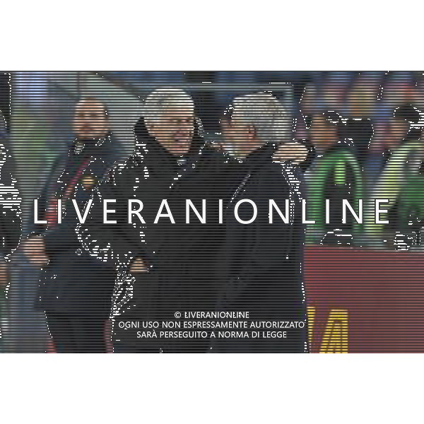 Roma vs Atalanta - Campionato Serie A TIM - 19 giornata - Stadio Olimpico - Roma 07-01-2024 nella foto Gasperini e Mourinho FOTO FEDERICO GAETANO-AG ALD LIVERANI SAS