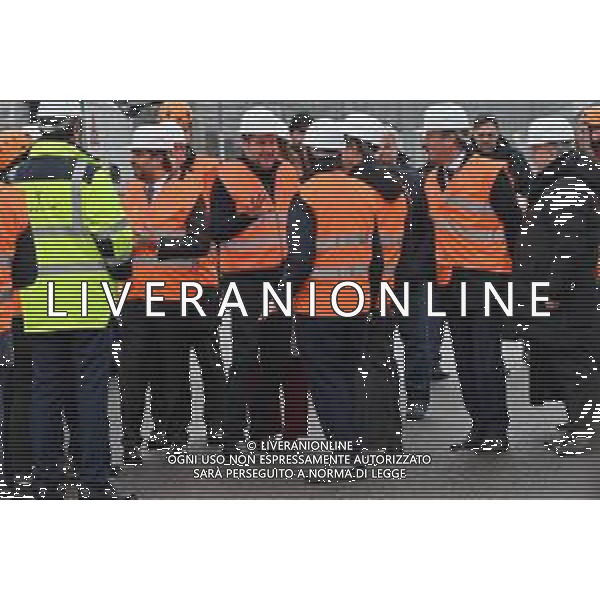 TVRG Lavori circuito Monza nella foto Matteo Salvini ministro alle infrastrutture e dei trasporti presente per il via ai lavori Monza 08-01-2024 Inizio dei lavori di ammodernamento e riqualificazione del circuito di Formula 1 foto Roberto Garavaglia/Agenzia Aldo Liverani sas