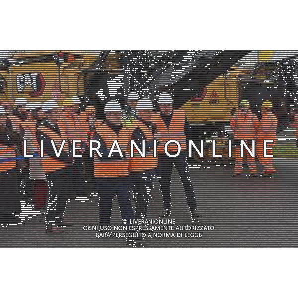 TVRG Lavori circuito Monza nella foto Matteo Salvini ministro alle infrastrutture e dei trasporti presente per il via ai lavori Monza 08-01-2024 Inizio dei lavori di ammodernamento e riqualificazione del circuito di Formula 1 foto Roberto Garavaglia/Agenzia Aldo Liverani sas
