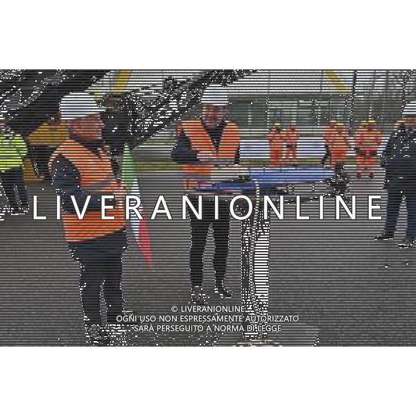 TVRG Lavori circuito Monza nella foto Matteo Salvini ministro alle infrastrutture e dei trasporti da il via ai lavori Monza 08-01-2024 Inizio dei lavori di ammodernamento e riqualificazione del circuito di Formula 1 foto Roberto Garavaglia/Agenzia Aldo Liverani sas