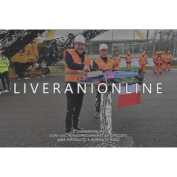 TVRG Lavori circuito Monza nella foto Matteo Salvini ministro alle infrastrutture e dei trasporti da il via ai lavori Monza 08-01-2024 Inizio dei lavori di ammodernamento e riqualificazione del circuito di Formula 1 foto Roberto Garavaglia/Agenzia Aldo Liverani sas