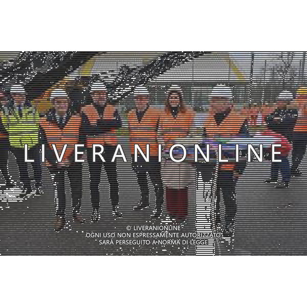 TVRG Lavori circuito Monza nella foto sulla SX Attilio Fontana presidente di Regione Lombardia e Matteo Salvini ministro alle infrastrutture e dei trasporti presenti al via dei lavori Monza 08-01-2024 Inizio dei lavori di ammodernamento e riqualificazione del circuito di Formula 1 foto Roberto Garavaglia/Agenzia Aldo Liverani sas
