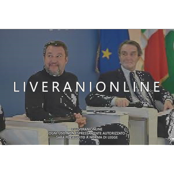 TVRG Lavori circuito Monza nella foto Matteo Salvini ministro alle infrastrutture e dei trasporti e sulla DX Attilio Fontana presidente di Regione Lombardia Monza 08-01-2024 Inizio dei lavori di ammodernamento e riqualificazione del circuito di Formula 1 foto Roberto Garavaglia/Agenzia Aldo Liverani sas