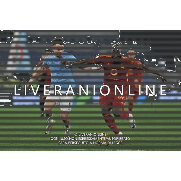 Lazio vs Roma - Coppa Italia Frecciarossa - Quarti di finale - Stadio Olimpico - Roma 10-01-2024 nella foto Patric e Lukaku ©Federico Gaetano/AGENZIA ALDO LIVERANI SAS