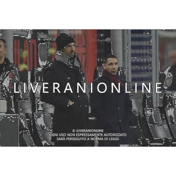 Milan vs Atalanta nella foto Zlatan Ibrahimovic e Geoffrey Moncada Milano 10-01-2024 Stadio Giuseppe Meazza - San Siro Coppa Italia Frecciarossa - quarti di finale foto Roberto Garavaglia/Agenzia Aldo Liverani sas/AGENZIA ALDO LIVERANI SAS