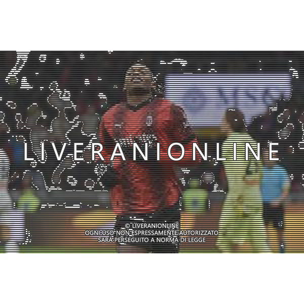Milan vs Atalanta nella foto Rafael Leao (Milan) esulta dopo il gol dell\'1 a 0 Milano 10-01-2024 Stadio Giuseppe Meazza - San Siro Coppa Italia Frecciarossa - quarti di finale foto Roberto Garavaglia/Agenzia Aldo Liverani sas/AGENZIA ALDO LIVERANI SAS