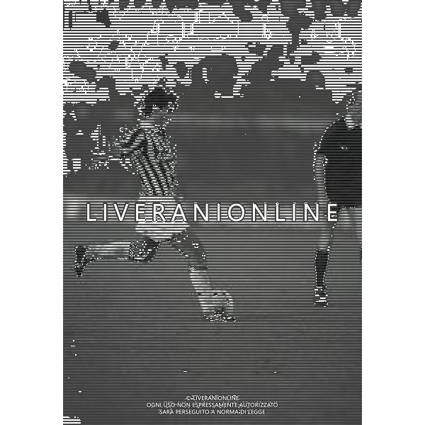 NEG-RETROSPETTIVA MASSIMO BRIASCHI CALCIATORE NELLA FOTO MASSIMO BRIASCHI CON LA MAGLIA DELLA JUVENTUS NELL\'ANNO 1984-1985 AG ALDO LIVERANI SAS