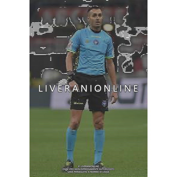 Milan vs Atalanta nella foto l\'arbitro Marco Di Bello di Brindisi Milano 10-01-2024 Stadio Giuseppe Meazza - San Siro Coppa Italia Frecciarossa - quarti di finale foto Roberto Garavaglia/Agenzia Aldo Liverani sas