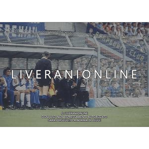 DIAP-RETROSPETTIVA EUGENIO BERSELLINI ALLENATORE CALCIO NELLA FOTO EUGENIO BERSELLINI ALLENATORE SAMPDORIA CALCIO NELL\'ANNO 1985 AG ALDO LIVERANI SAS