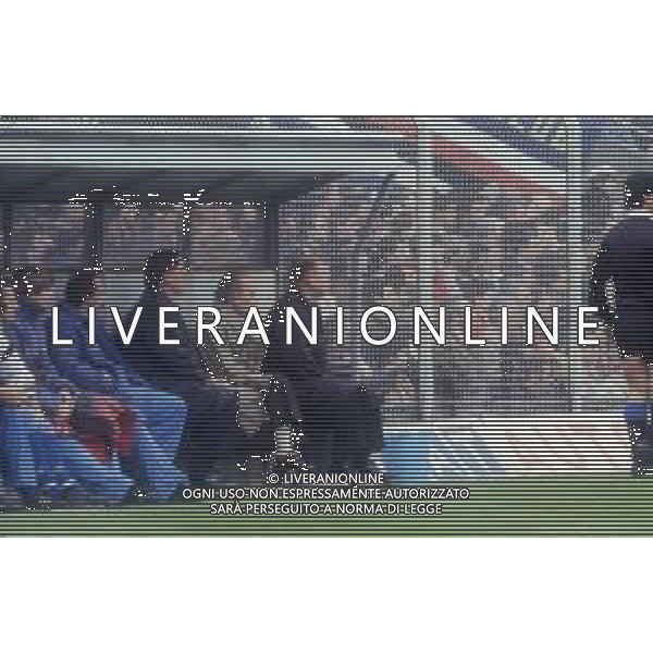 DIAP-RETROSPETTIVA EUGENIO BERSELLINI ALLENATORE CALCIO NELLA FOTO EUGENIO BERSELLINI ALLENATORE SAMPDORIA CALCIO NELL\'ANNO 1985 AG ALDO LIVERANI SAS