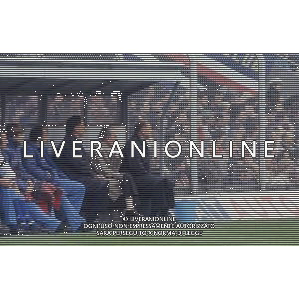 DIAP-RETROSPETTIVA EUGENIO BERSELLINI ALLENATORE CALCIO NELLA FOTO EUGENIO BERSELLINI ALLENATORE SAMPDORIA CALCIO NELL\'ANNO 1985 AG ALDO LIVERANI SAS