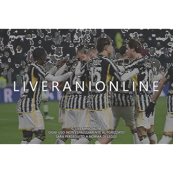 TVMV-Torino 11.01.2024 Allianz Stadium ©Manuela Viganti/Agenzia Aldo Liverani Juventus vs Frosinone Quarti di Finale Coppa Italia Frecciarossa 2023/2024 Nella foto: esultanza juventus dopo il gol di arkadiusz milik ©Viganti/AGENZIA ALDO LIVERANI SAS