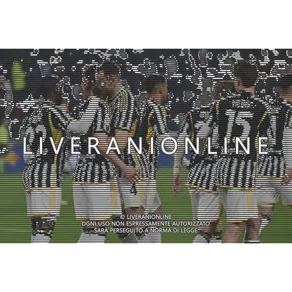 TVMV-Torino 11.01.2024 Allianz Stadium ©Manuela Viganti/Agenzia Aldo Liverani Juventus vs Frosinone Quarti di Finale Coppa Italia Frecciarossa 2023/2024 Nella foto: esultanza juventus dopo il gol di arkadiusz milik ©Viganti/AGENZIA ALDO LIVERANI SAS
