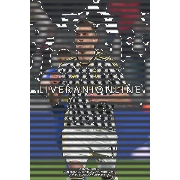 TVMV-Torino 11.01.2024 Allianz Stadium ©Manuela Viganti/Agenzia Aldo Liverani Juventus vs Frosinone Quarti di Finale Coppa Italia Frecciarossa 2023/2024 Nella foto: esultanza arkadiusz milik dopo il gol ©Viganti/AGENZIA ALDO LIVERANI SAS