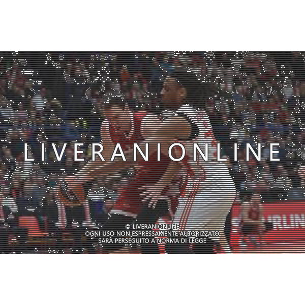TVRG EA7 Emporio Armani Olimpia Milano vs Stella Rossa Meridianbet Belgrado nella foto Johannes Voigtmann (Olimpia Milano) e Freddie Gillespie (Stella Rossa Belgrado) Assago (MI) 11-01-2024 Mediolanum Forum Turkish Airlines EuroLeague 21a giornata regular season foto Roberto Garavaglia/Agenzia Aldo Liverani sas