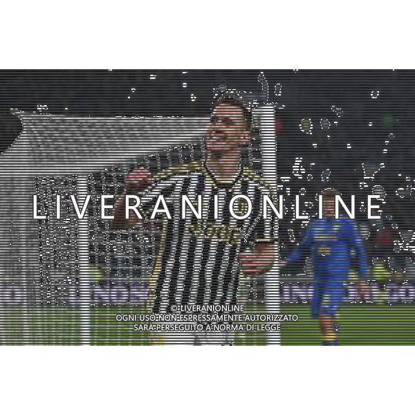 TVMV-Torino 11.01.2024 Allianz Stadium ©Manuela Viganti/Agenzia Aldo Liverani Juventus vs Frosinone Quarti di Finale Coppa Italia Frecciarossa 2023/2024 Nella foto: esultanza arkadiusz milik dopo il gol ©Viganti/AGENZIA ALDO LIVERANI SAS
