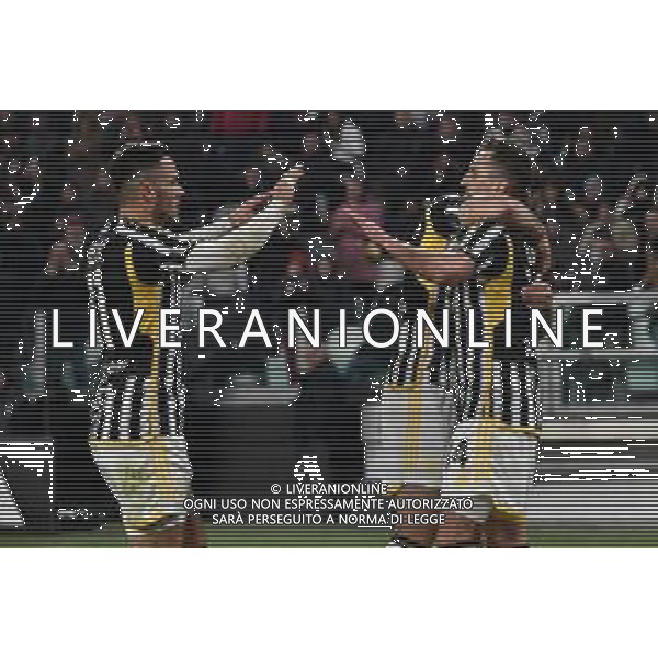 TVMV-Torino 11.01.2024 Allianz Stadium ©Manuela Viganti/Agenzia Aldo Liverani Juventus vs Frosinone Quarti di Finale Coppa Italia Frecciarossa 2023/2024 Nella foto: esultanza juventus dopo il gol di arkadiusz milik ©Viganti/AGENZIA ALDO LIVERANI SAS
