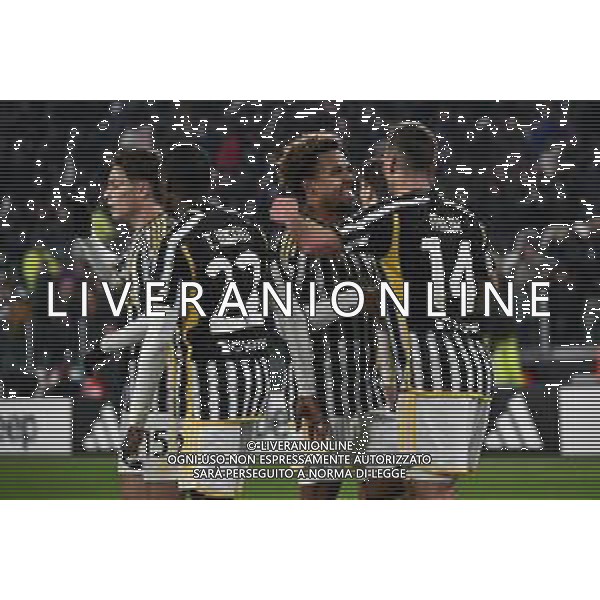 TVMV-Torino 11.01.2024 Allianz Stadium ©Manuela Viganti/Agenzia Aldo Liverani Juventus vs Frosinone Quarti di Finale Coppa Italia Frecciarossa 2023/2024 Nella foto: esultanza juventus dopo il gol di arkadiusz milik ©Viganti/AGENZIA ALDO LIVERANI SAS