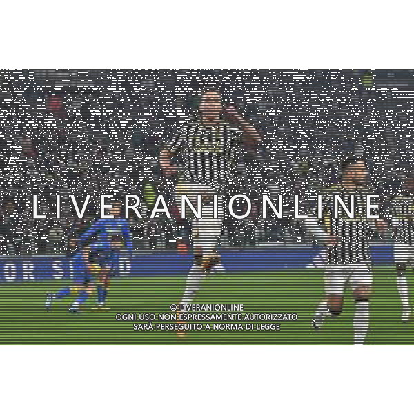 TVMV-Torino 11.01.2024 Allianz Stadium ©Manuela Viganti/Agenzia Aldo Liverani Juventus vs Frosinone Quarti di Finale Coppa Italia Frecciarossa 2023/2024 Nella foto: esultanza arkadiusz milik dopo il gol ©Viganti/AGENZIA ALDO LIVERANI SAS