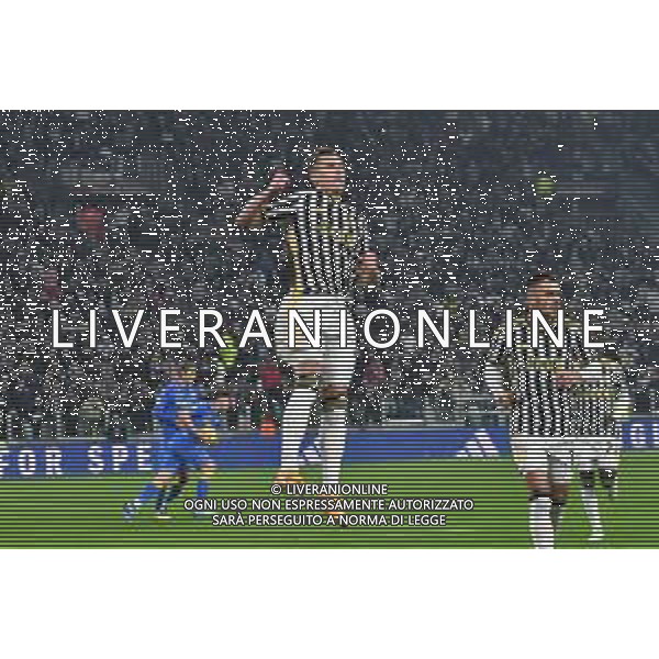 TVMV-Torino 11.01.2024 Allianz Stadium ©Manuela Viganti/Agenzia Aldo Liverani Juventus vs Frosinone Quarti di Finale Coppa Italia Frecciarossa 2023/2024 Nella foto: esultanza arkadiusz milik dopo il gol ©Viganti/AGENZIA ALDO LIVERANI SAS