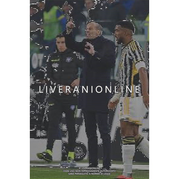 TVMV-Torino 11.01.2024 Allianz Stadium ©Manuela Viganti/Agenzia Aldo Liverani Juventus vs Frosinone Quarti di Finale Coppa Italia Frecciarossa 2023/2024 Nella foto: massimiliano allegri ©Viganti/AGENZIA ALDO LIVERANI SAS