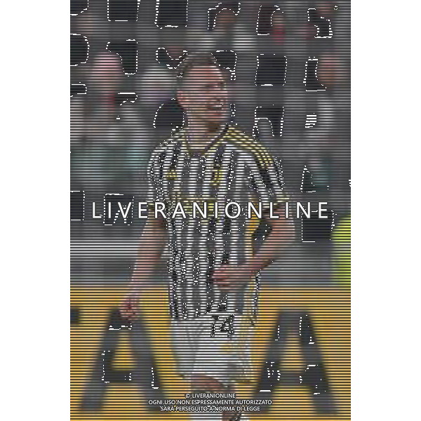 TVMV-Torino 11.01.2024 Allianz Stadium ©Manuela Viganti/Agenzia Aldo Liverani Juventus vs Frosinone Quarti di Finale Coppa Italia Frecciarossa 2023/2024 Nella foto: esultanza arkadiusz milik dopo il gol ©Viganti/AGENZIA ALDO LIVERANI SAS
