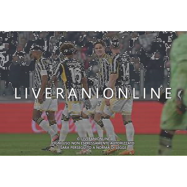TVMV-Torino 11.01.2024 Allianz Stadium ©Manuela Viganti/Agenzia Aldo Liverani Juventus vs Frosinone Quarti di Finale Coppa Italia Frecciarossa 2023/2024 Nella foto: esultanza juventus dopo il gol di arkadiusz milik ©Viganti/AGENZIA ALDO LIVERANI SAS