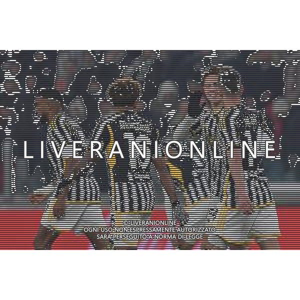 TVMV-Torino 11.01.2024 Allianz Stadium ©Manuela Viganti/Agenzia Aldo Liverani Juventus vs Frosinone Quarti di Finale Coppa Italia Frecciarossa 2023/2024 Nella foto: esultanza juventus dopo il gol di arkadiusz milik ©Viganti/AGENZIA ALDO LIVERANI SAS