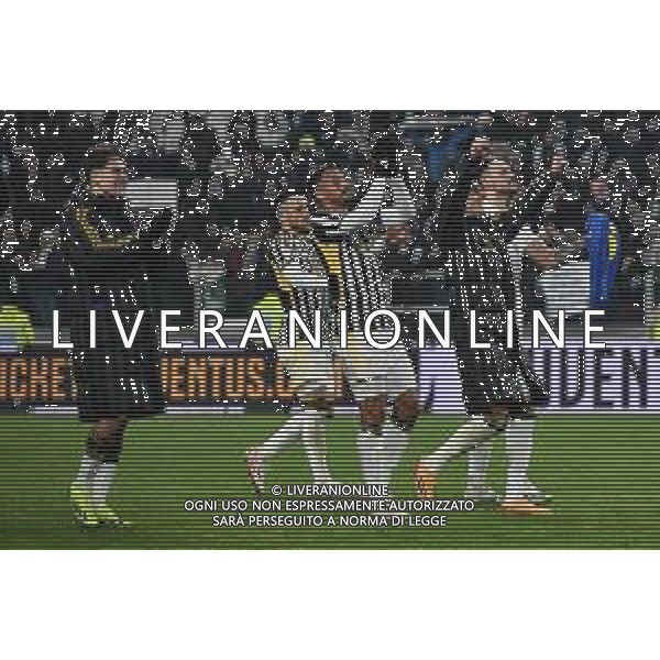 TVMV-Torino 11.01.2024 Allianz Stadium ©Manuela Viganti/Agenzia Aldo Liverani Juventus vs Frosinone Quarti di Finale Coppa Italia Frecciarossa 2023/2024 Nella foto: festa juventus a fine gara ©Viganti/AGENZIA ALDO LIVERANI SAS
