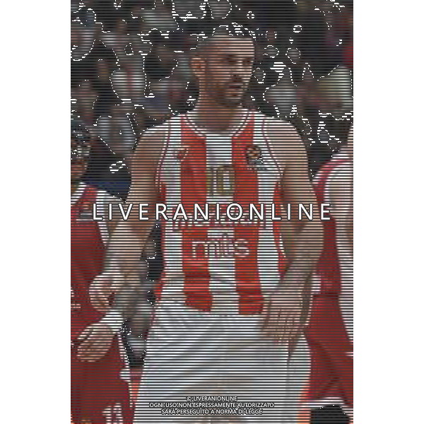 TVRG EA7 Emporio Armani Olimpia Milano vs Stella Rossa Meridianbet Belgrado nella foto Branko Lazic (Stella Rossa Belgrado) Assago (MI) 11-01-2024 Mediolanum Forum Turkish Airlines EuroLeague 21a giornata regular season foto Roberto Garavaglia/Agenzia Aldo Liverani sas