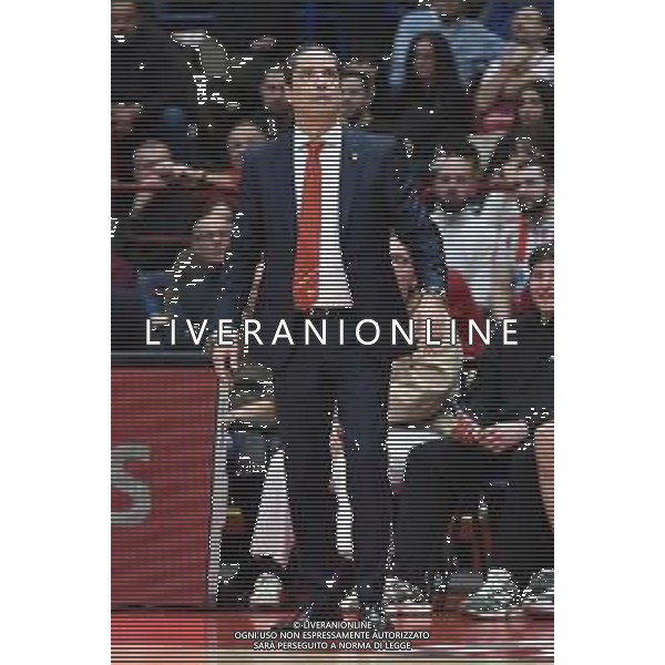 TVRG EA7 Emporio Armani Olimpia Milano vs Stella Rossa Meridianbet Belgrado nella foto Ioannis Sfairopoulos allenatore Stella Rossa Belgrado Assago (MI) 11-01-2024 Mediolanum Forum Turkish Airlines EuroLeague 21a giornata regular season foto Roberto Garavaglia/Agenzia Aldo Liverani sas