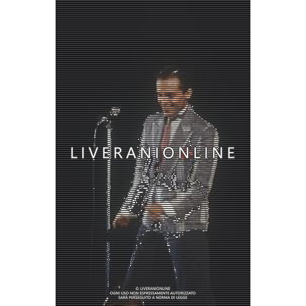 DIAP-RETROSPETTIVA MIGUEL BOSE\' CANTANTE NELLA FOTO MIGUEL BOSE\' A SAINT VINCENT NELL\'ANNO 1982 UN DISCO PER L\'ESTATE AG ALDO LIVERANI SAS 