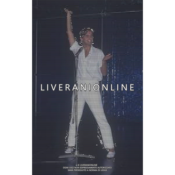 DIAP-RETROSPETTIVA MIGUEL BOSE\' CANTANTE NELLA FOTO MIGUEL BOSE\' A SAINT VINCENT NELL\'ANNO 1982 UN DISCO PER L\'ESTATE AG ALDO LIVERANI SAS 