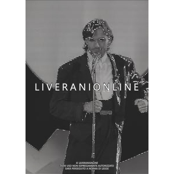 NEG-RETROSPETTIVA MIGUEL BOSE\' CANTANTE NELLA FOTO MIGUEL BOSE\' NELL\'ANNO 1986 A RIVA DEL GARDA AG ALDO LIVERANI SAS 