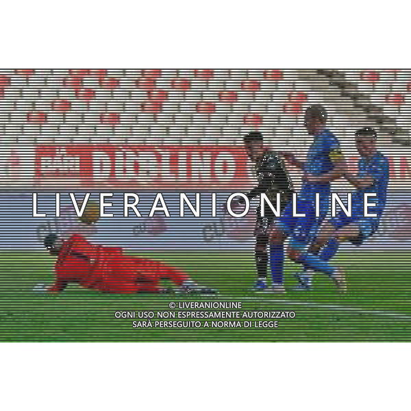 Marco Nasti of SSC Bari scores a goal of 2-0 during the Italian Serie B match SSC Bari vs Ternana Calcio on January 13, 2024 at the San Nicola stadium in Bari, Italy. Photo by Emmanuele Mastrodonato/ag. Aldo Liverani sas/AGENZIA ALDO LIVERANI SAS
